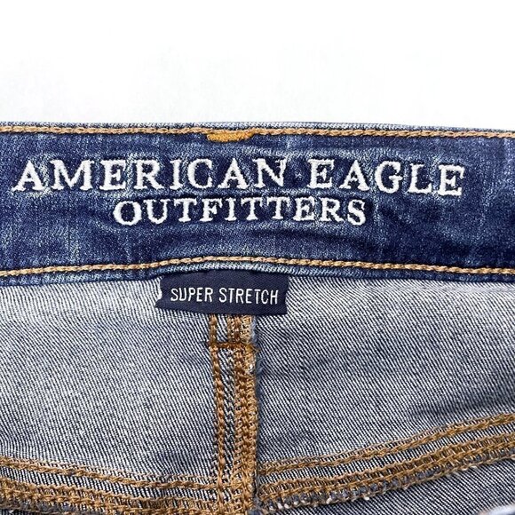 American Eagle Women's Jeans Super Stretch Jeggings Raw Hems size 4R - Picture 6 of 7